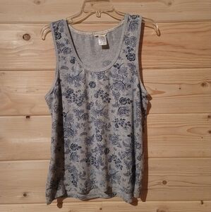 Lucky Brand Gray And Blue Floral Pajama Set Of 4 Size XXL